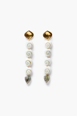 Chan Luu Amour Spiral Tiered Earrings Labradorite