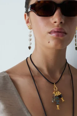 Chan Luu Amour Spiral Tiered Earrings Labradorite