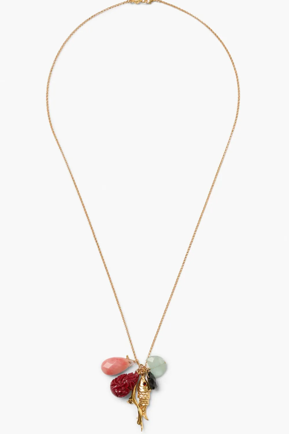 Chan Luu Anemone Charm Necklace Multi