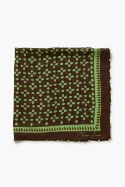 Chan Luu Beaded Floral Bandana Espresso