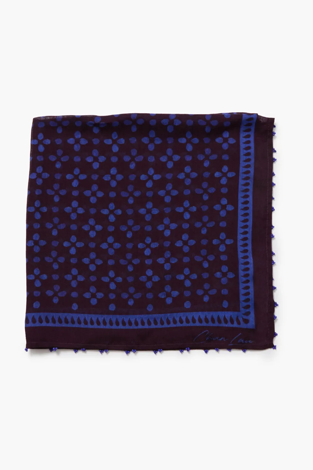 Chan Luu Beaded Floral Bandana Lapis