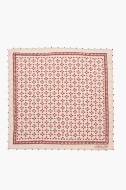 Chan Luu Beaded Floral Bandana Pink Sand