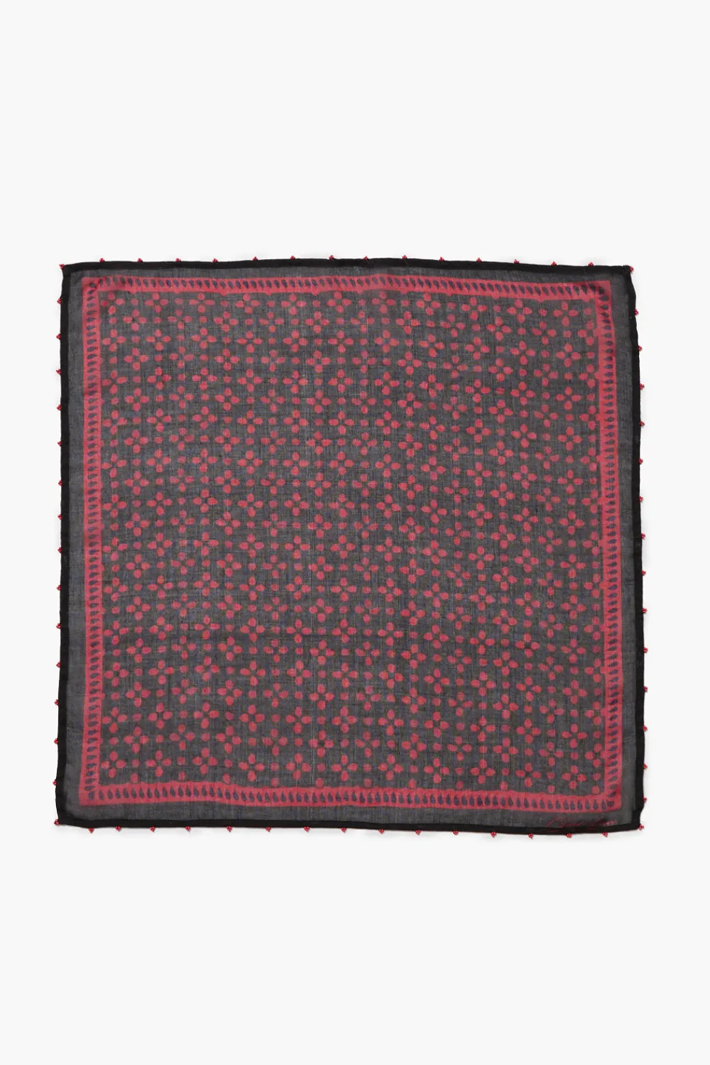 Chan Luu Beaded Floral Bandana Sapphire