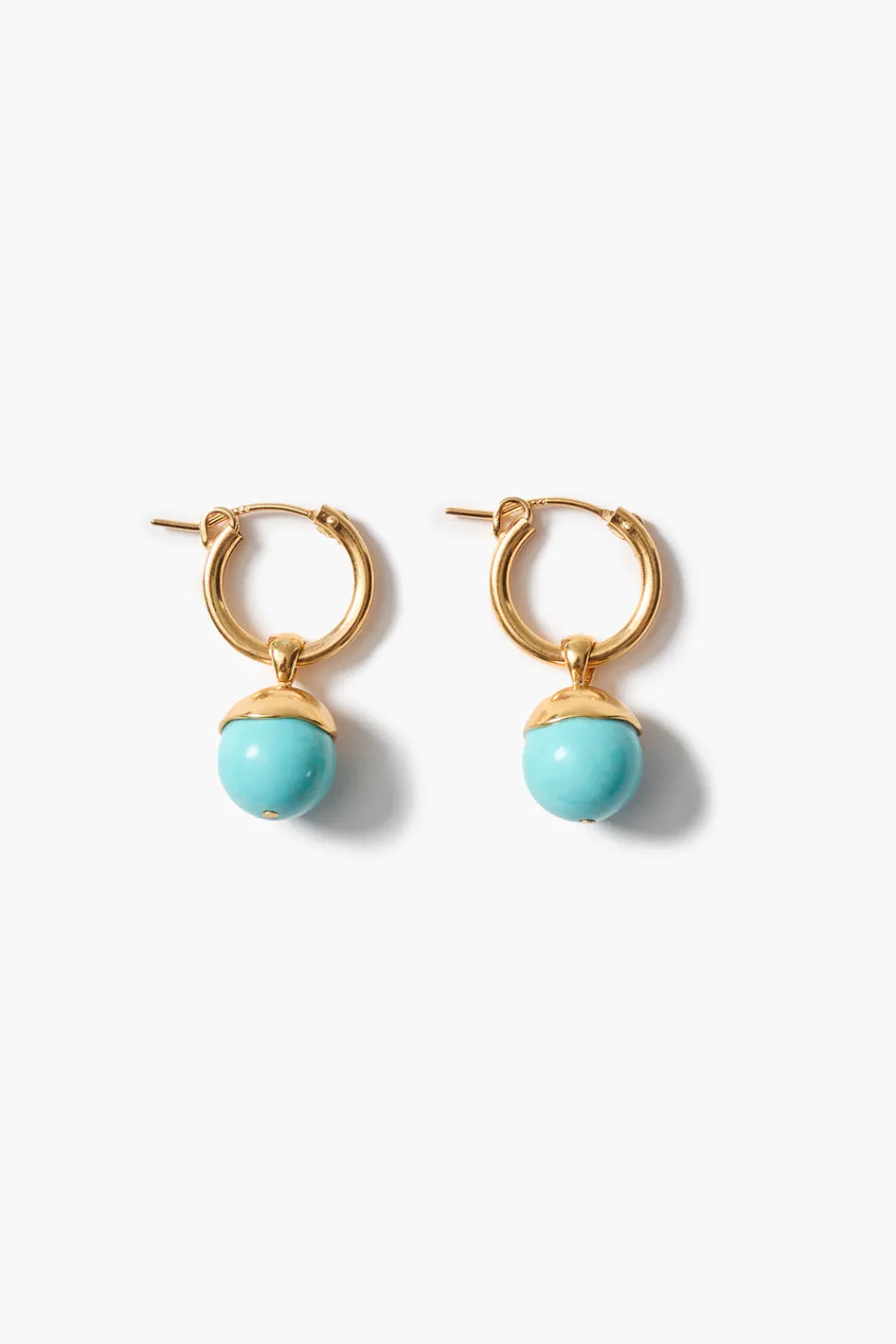 Chan Luu Bell Hoop Earrings Turquoise