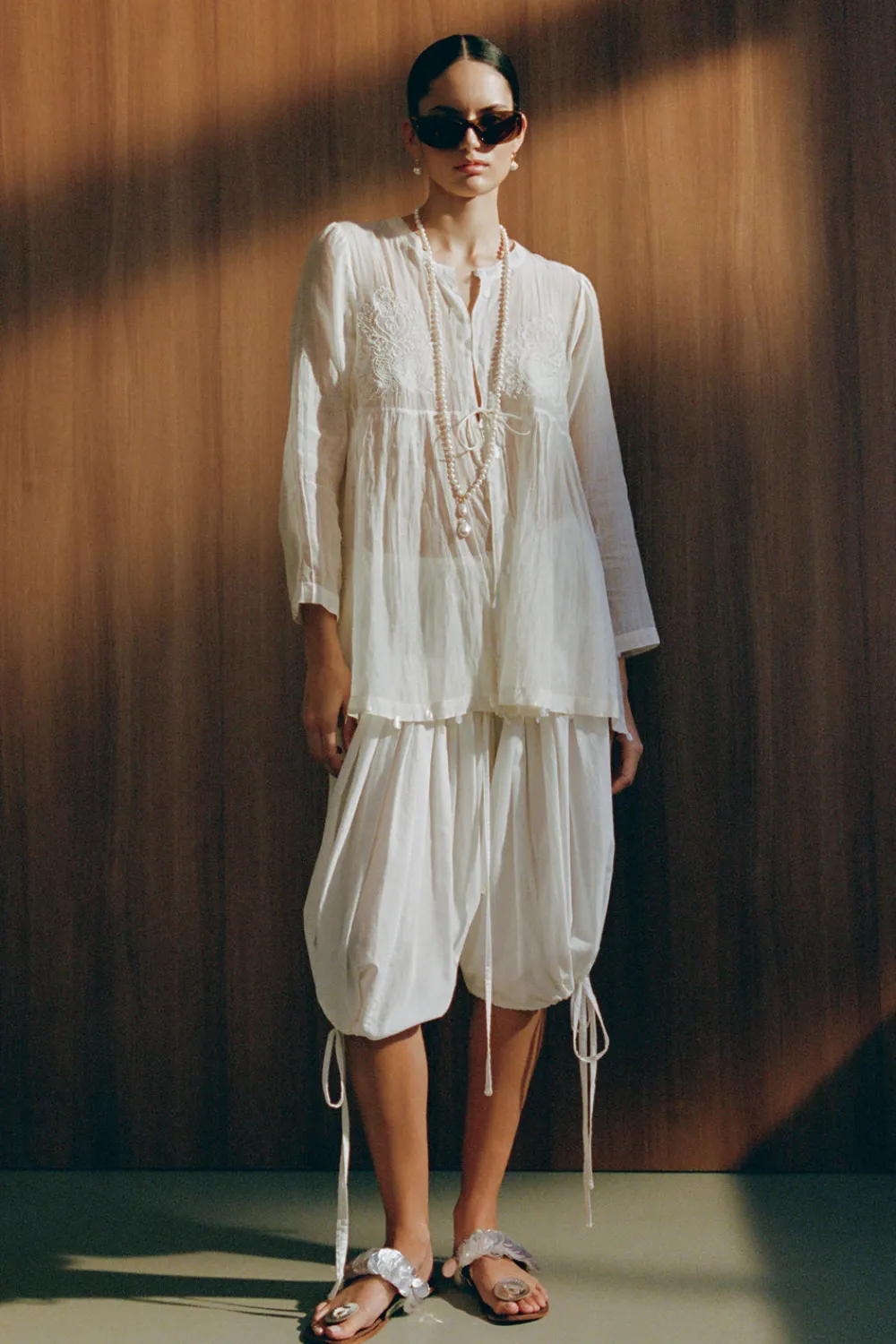 Chan Luu Bell Necklace White Pearl