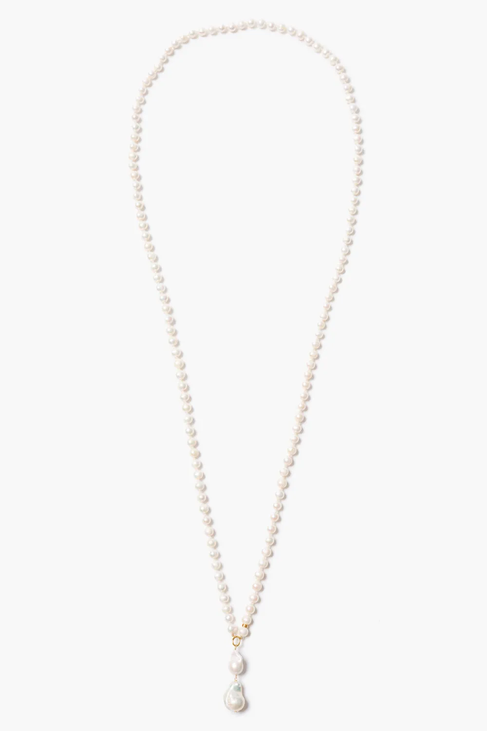 Chan Luu Bell Necklace White Pearl