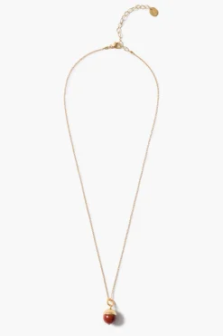 Chan Luu Bell Pendant Necklace Red Jasper