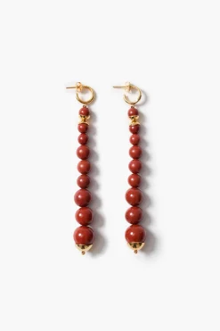 Chan Luu Bell Tower Earrings Red Jasper