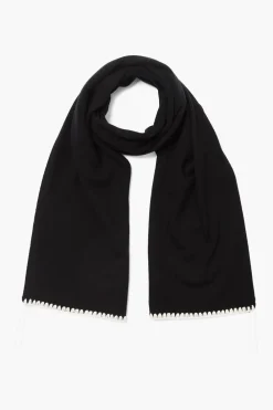 Chan Luu Blanket Stitch Scarf Black