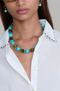 Chan Luu Calla Necklace Turquoise