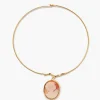 Chan Luu Cameo Collar Necklace Gold