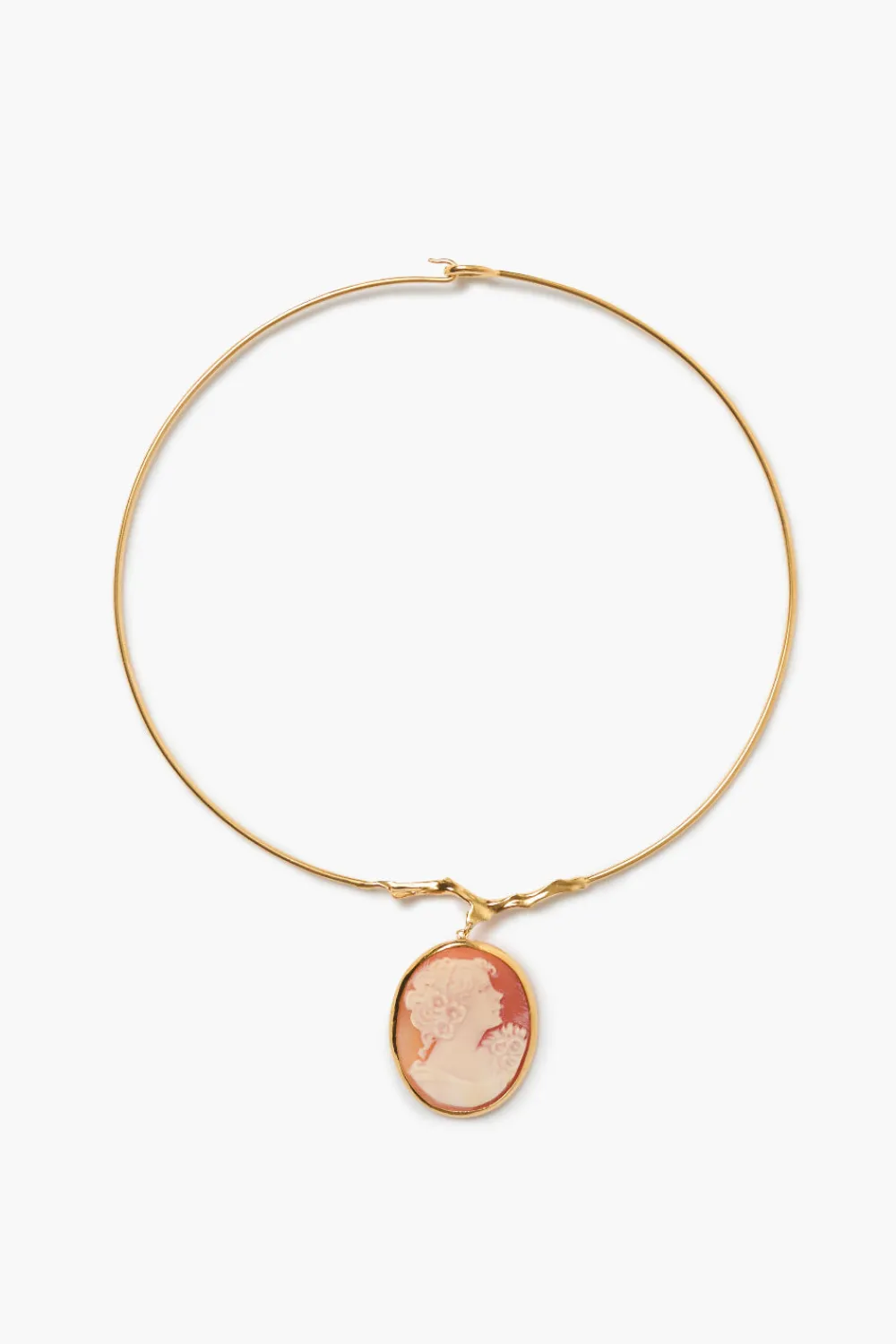 Chan Luu Cameo Collar Necklace Gold