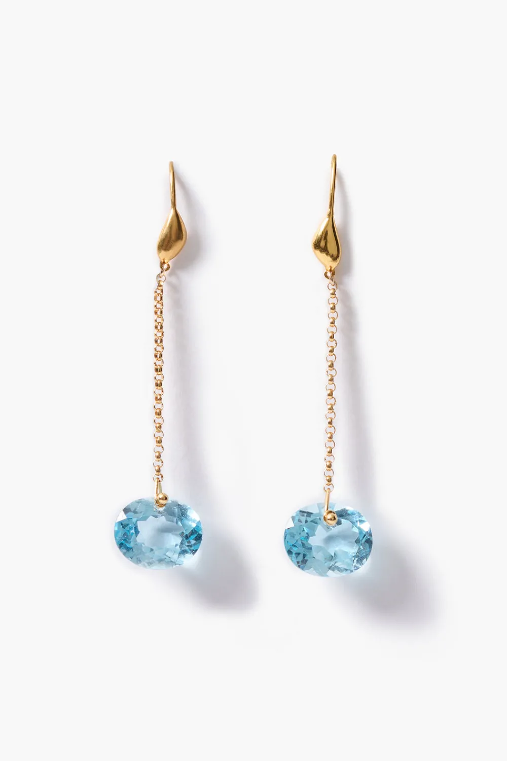 Chan Luu Camille Drop Earrings Blue Topaz