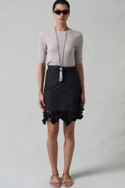 Chan Luu Capri Crochet Wrap ini kirt Caviar