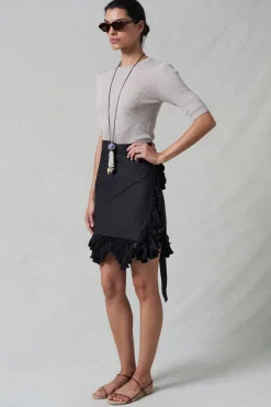 Chan Luu Capri Crochet Wrap ini kirt Caviar