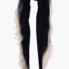 Chan Luu Cashmere and Silk Scarf Black Burnout
