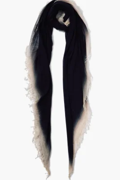 Chan Luu Cashmere and Silk Scarf Black Burnout
