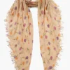 Chan Luu Cashmere and Silk Scarf Cream Valentina Floral