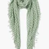 Chan Luu Cashmere and Silk Scarf English Ivy Gingham