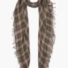 Chan Luu Cashmere and Silk Scarf Forest Plaid