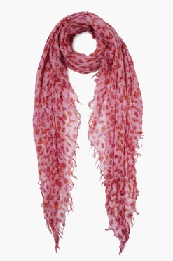 Chan Luu Cashmere and Silk Scarf Fuchsia Pink Paisley