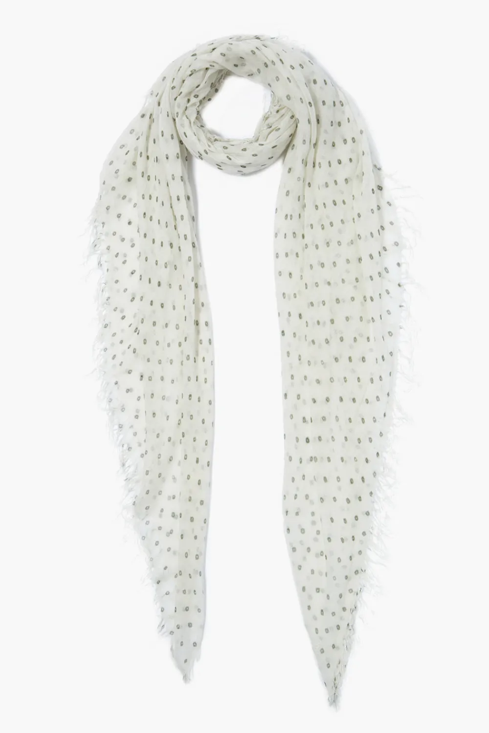 Chan Luu Cashmere and Silk Scarf Kombu Dot