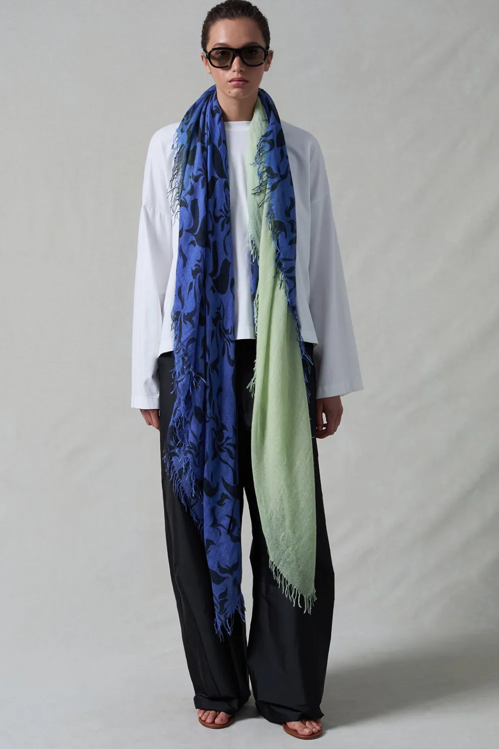 Chan Luu Cashmere and Silk Scarf Lapis Mix