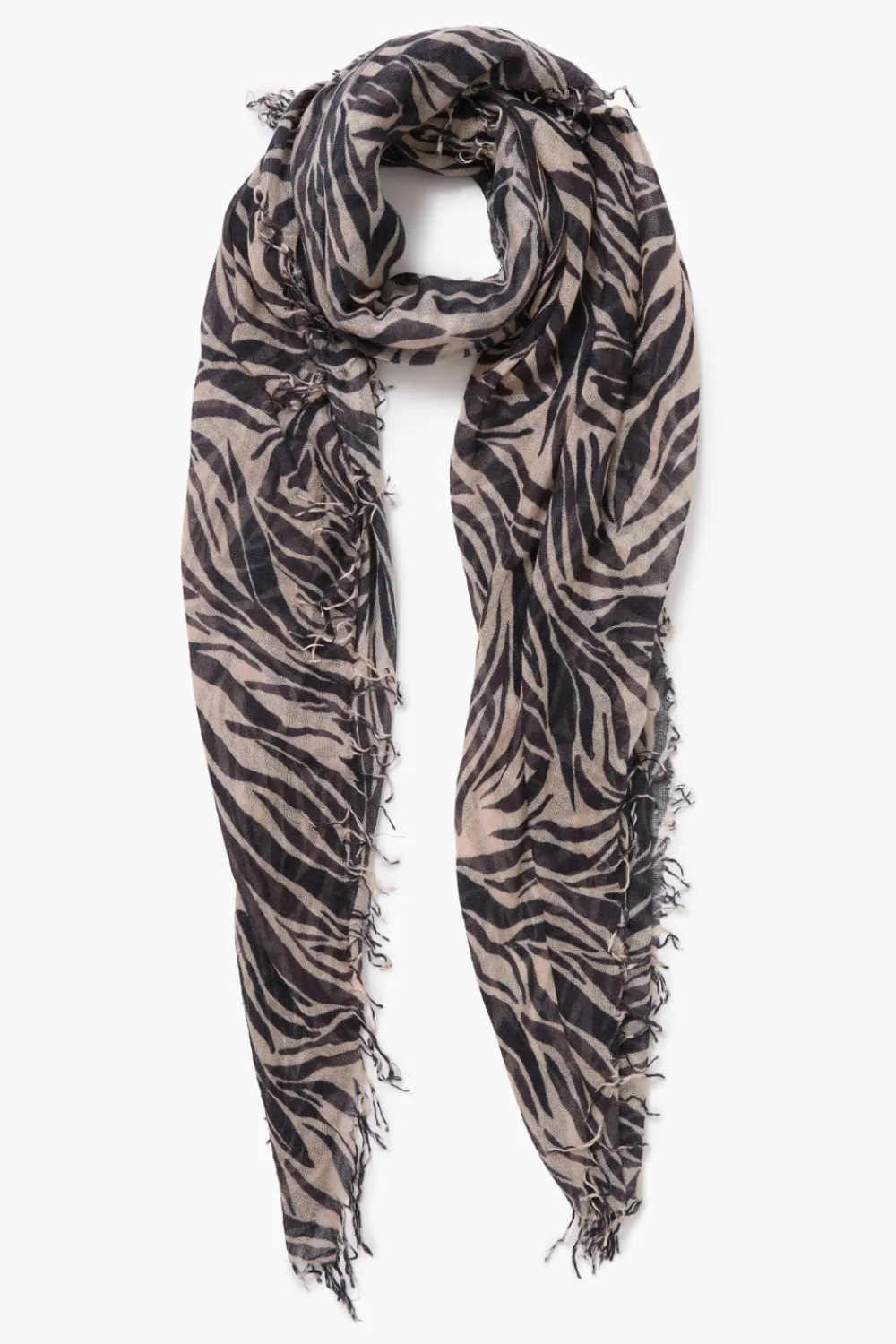Chan Luu Cashmere and Silk Scarf Mahogany Zebra