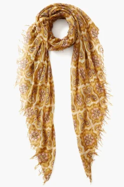 Chan Luu Cashmere and Silk Scarf Mineral Yellow Crux