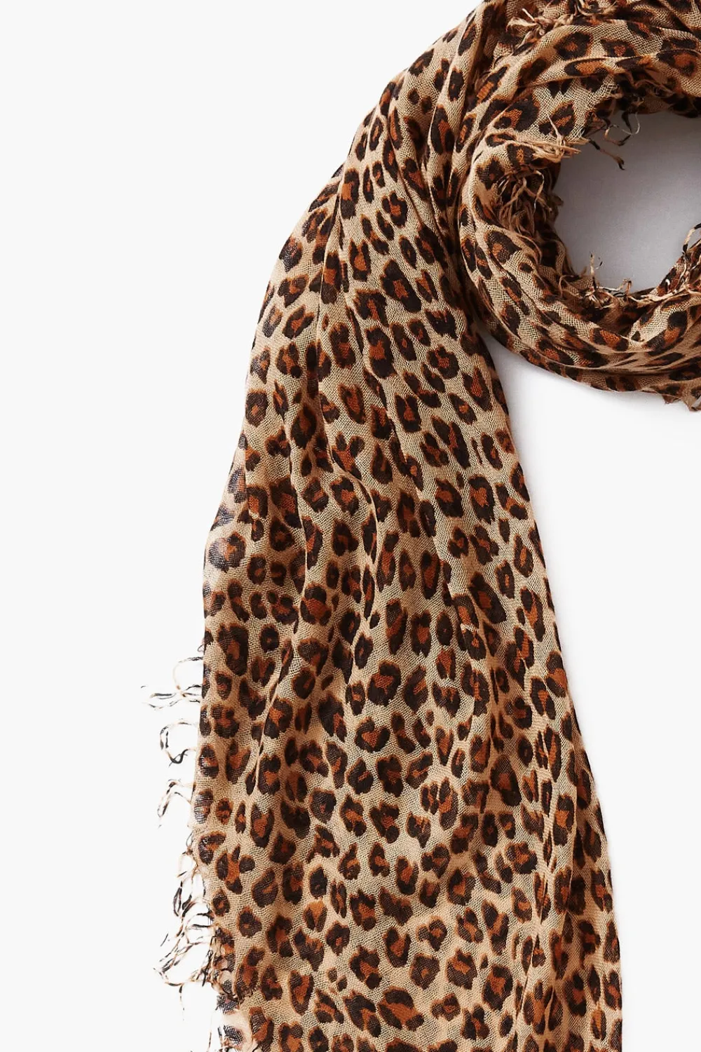 Chan Luu Cashmere and Silk Scarf Roasted Pecan Leopard