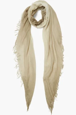 Chan Luu Cashmere and Silk Scarf Walnut Lunar Rock Dip Dyed