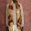 Chan Luu 100% Cashmere Scarf Cabernet Floral