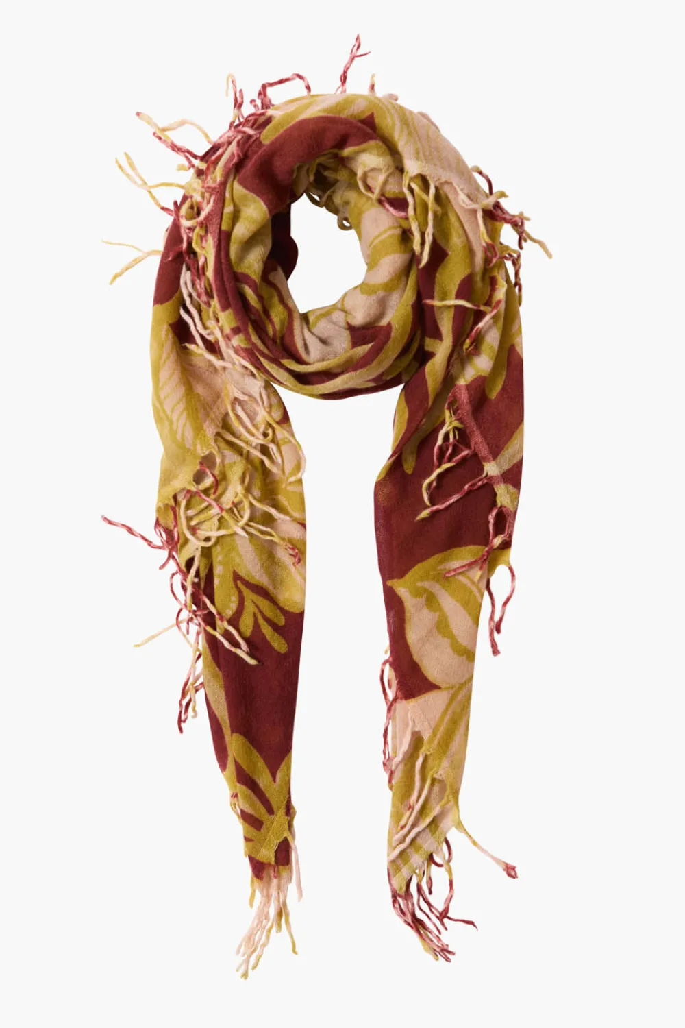 Chan Luu 100% Cashmere Scarf Cabernet Floral