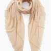 Chan Luu 100% Cashmere Scarf Golden Olive Windowpane