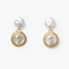 Chan Luu Catriona Drop Earrings White Pearl