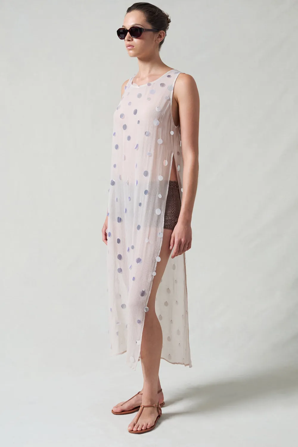 Chan Luu Choe equin Tunic Taupe