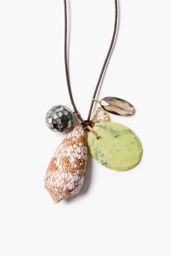 Chan Luu Cone Shell Charm Necklace Multi