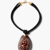 Chan Luu Corda Concha Shell Choker Black