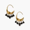 Chan Luu Crescent Earrings Mini Black Spinel