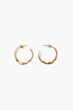Chan Luu Crescent Hoop Earrings Gold
