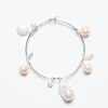 Chan Luu Crown Pearl Bangle Silver