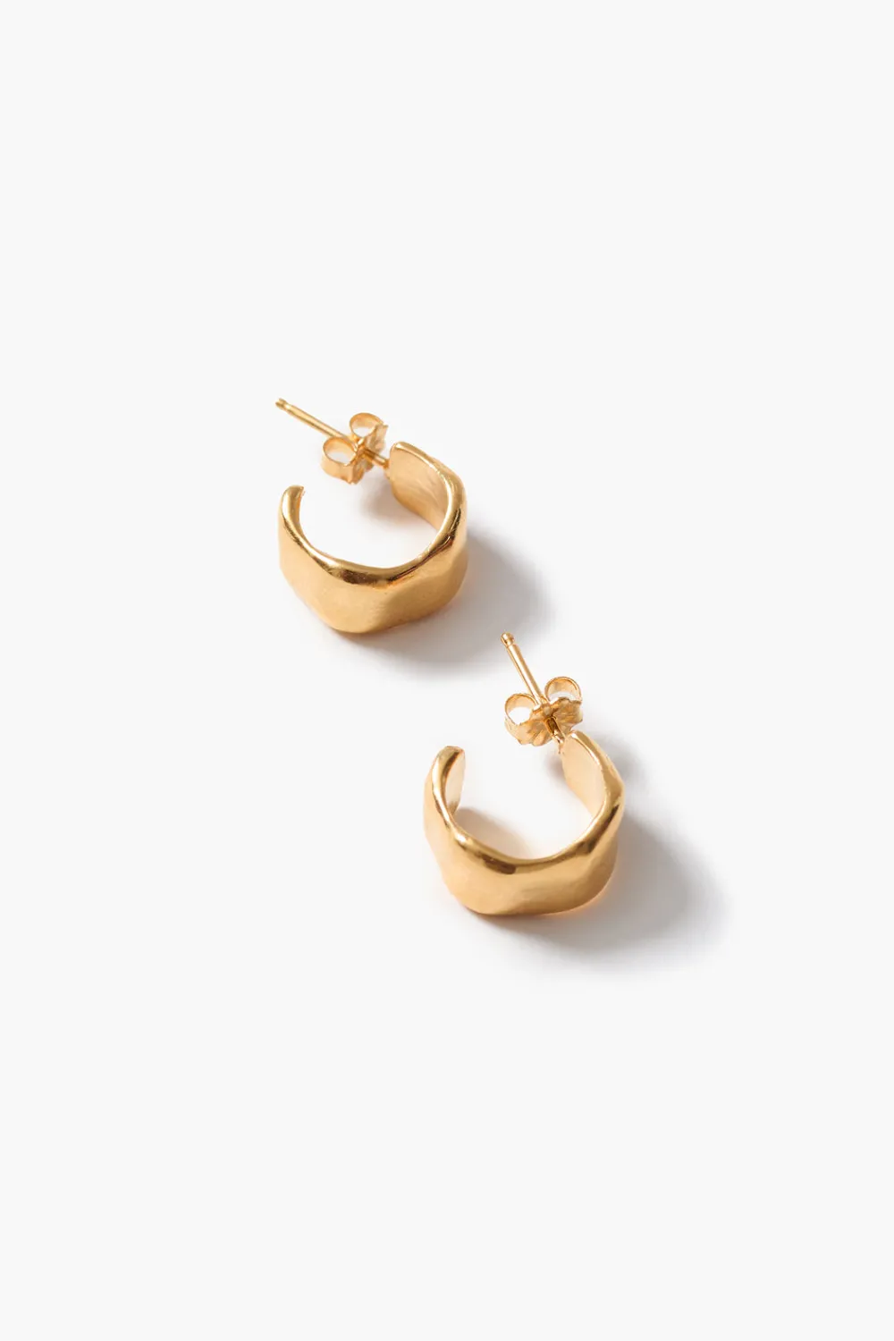 Chan Luu Cuff Hoop Earrings Yellow Gold