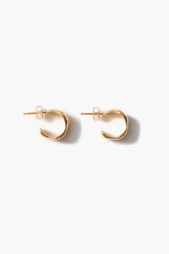 Chan Luu Cuff Hoop Earrings Yellow Gold