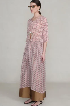 Chan Luu Cutout equin Chiffon Tunic Pink and