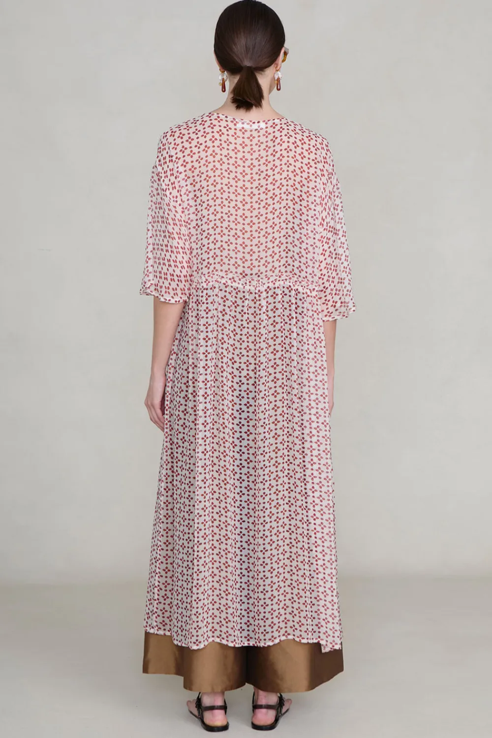 Chan Luu Cutout equin Chiffon Tunic Pink and