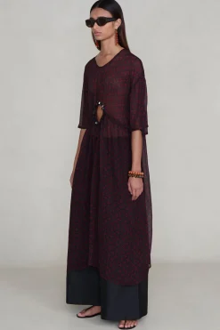 Chan Luu Cutout equin Chiffon Tunic apphire