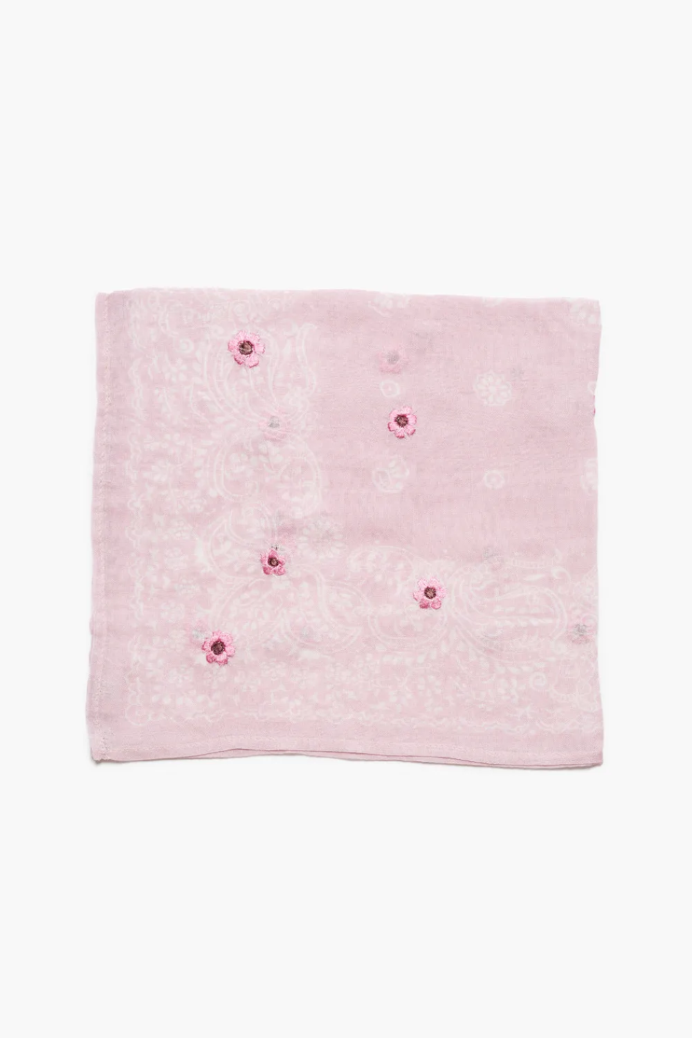 Chan Luu Daisy Embroidered Bandana Pink