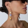 Chan Luu Delft Chandelier Earrings Multi