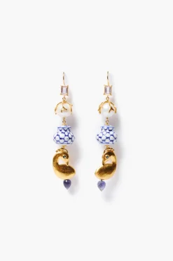 Chan Luu Delft Chandelier Earrings Multi