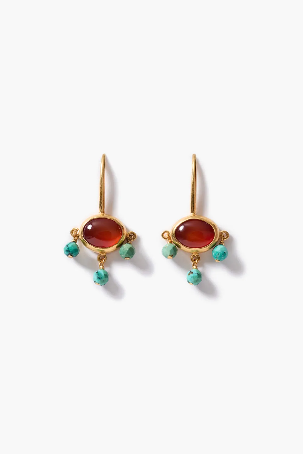 Chan Luu Della Drop Earrings Carnelian
